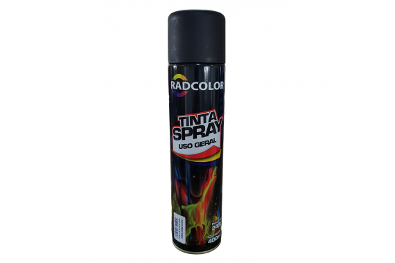 Spray Tinta Preto Fosco 400ml Radcolor