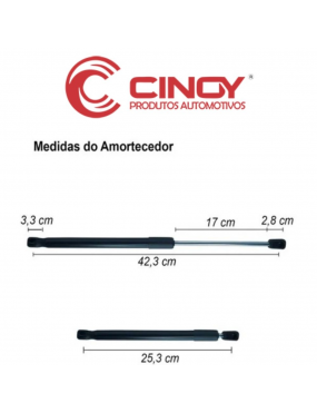 AMORTECEDOR TAMPA TRASEIRA CINOY TOYOTA COROLLA | FIELDER | 2004 A 2008