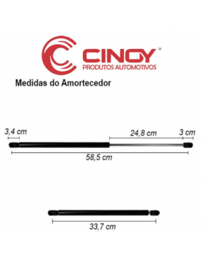 AMORTECEDOR TAMPA TRASEIRA CINOY GM CAPTIVA 2008 A 2017 