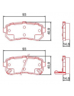 Pastilha Freio Traseira Cerâmica Hyundai I30 IX35 Sonata Tucson Kia Cerato Rio Sportage
