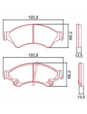 Pastilha Freio Dianteira Cerâmica Ford Ranger 2012 a 2019 Troller T4 Tdi 2014 a 2021