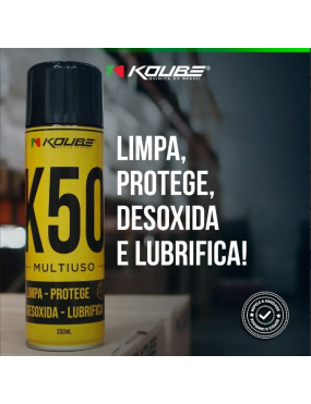 Spray Oleo Desengripante K50 300ml Com Valvula 360 Graus Koube