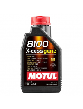 Oleo Motor 5w40 1 Lt Sintetico 8100 X Cess Gen2 Motul..