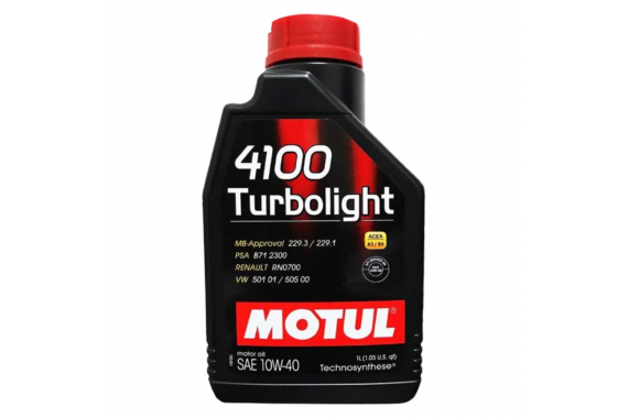 Oleo Motor 10w40 1 Lt Semi Sintetico 4100 Turbolight Motul