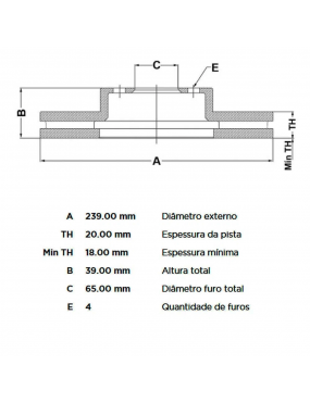 PAR DISCO FREIO BD3975