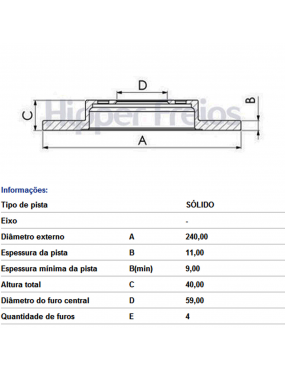 PAR DISCO FREIO HF33