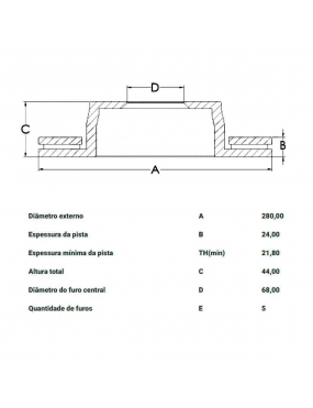 PAR DISCO FREIO DIANTEIRO VENTILADO HF571