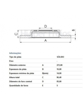 Par Disco Freio Traseiro Solido Sprinter  310 311 312 313 412 413 