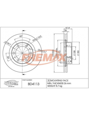 PAR DISCO FREIO BD4113