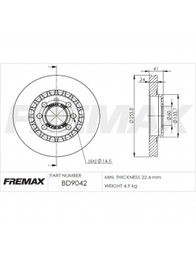 PAR DISCO FREIO DIANTEIRO VENTILADO BD9042