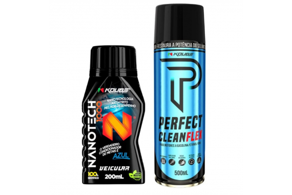 KIT 1 NANOTECH 200ML + 1 PERFECT CLEAN FLEX 500ML KOUBE