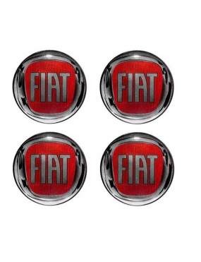 KIT 4 EMBLEMA CALOTA FIAT