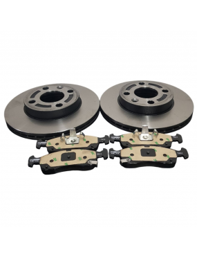 KIT PAR DISCO COM JG PASTILHA FREIO DIANTEIRA